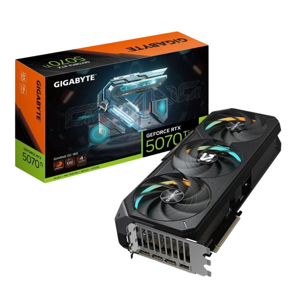 Gigabyte GeForce RTX 5070 Ti Gaming OC 16G Graphics Card - 16GB GDDR7, 256 Bit, PCI-E 5.0, 2588 MHz Core Clock, 3 x DP 2.1a, 1 x HDMI 2.1b, NVIDIA DLSS 4, GV-N507TGAMING OC-16GD